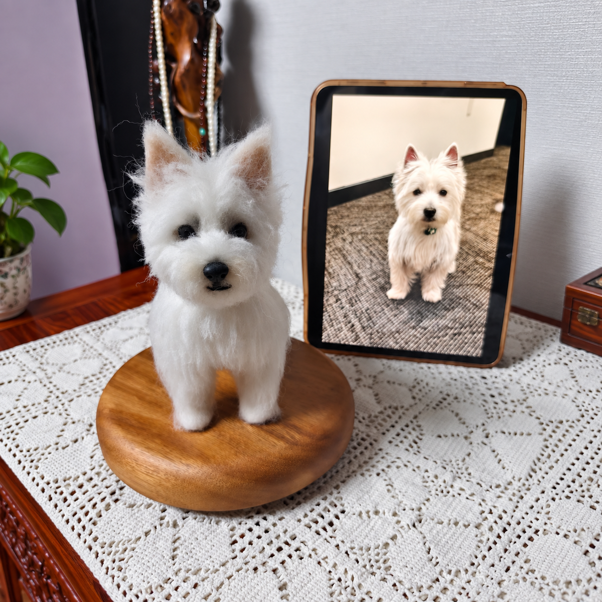 Custom Wool-Felt Dog Figures