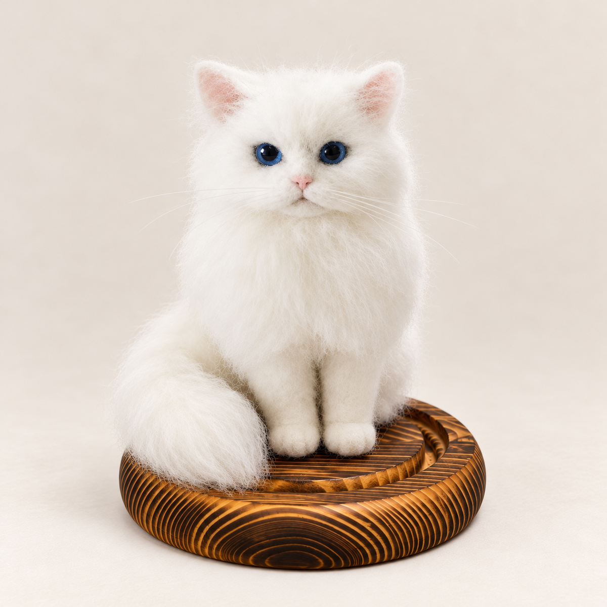 Custom Wool-Felt Cat Figure (Full Body)