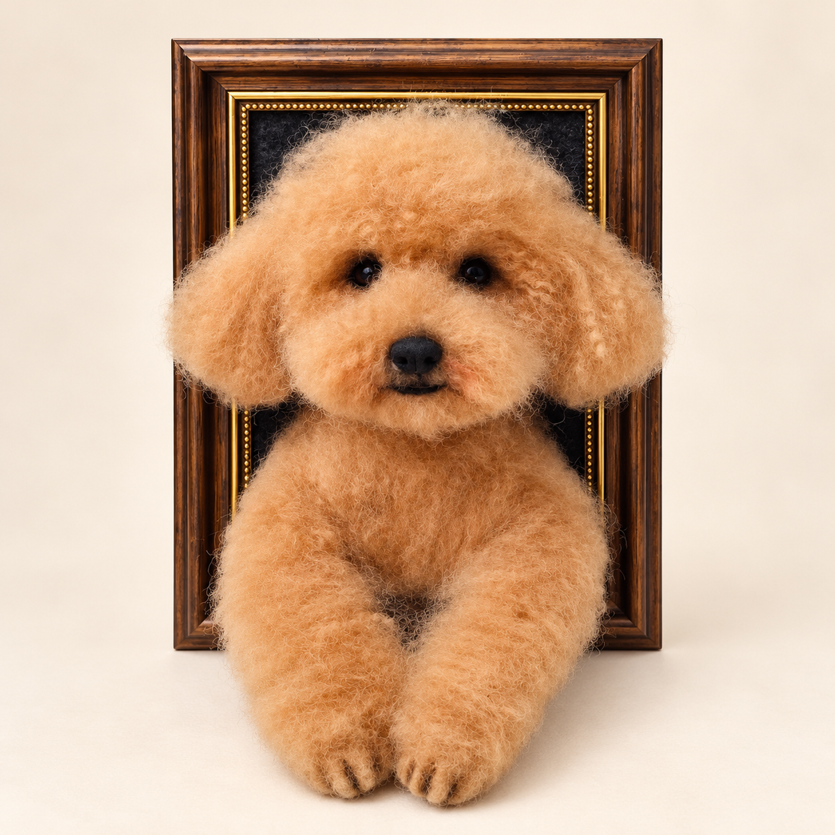 Custom Wool-Felt Dog Portrait Frame