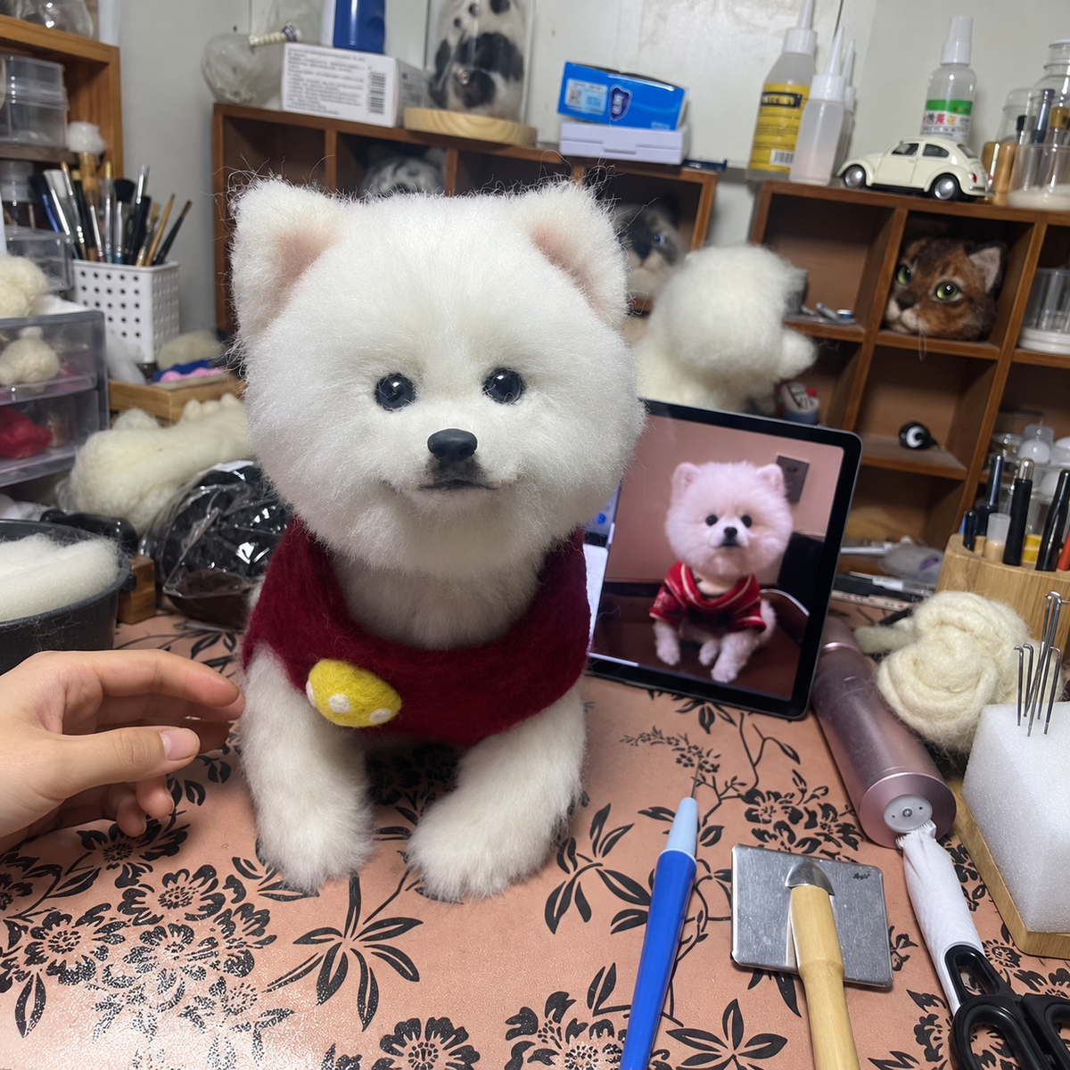 Custom Wool-Felt Dog Figures