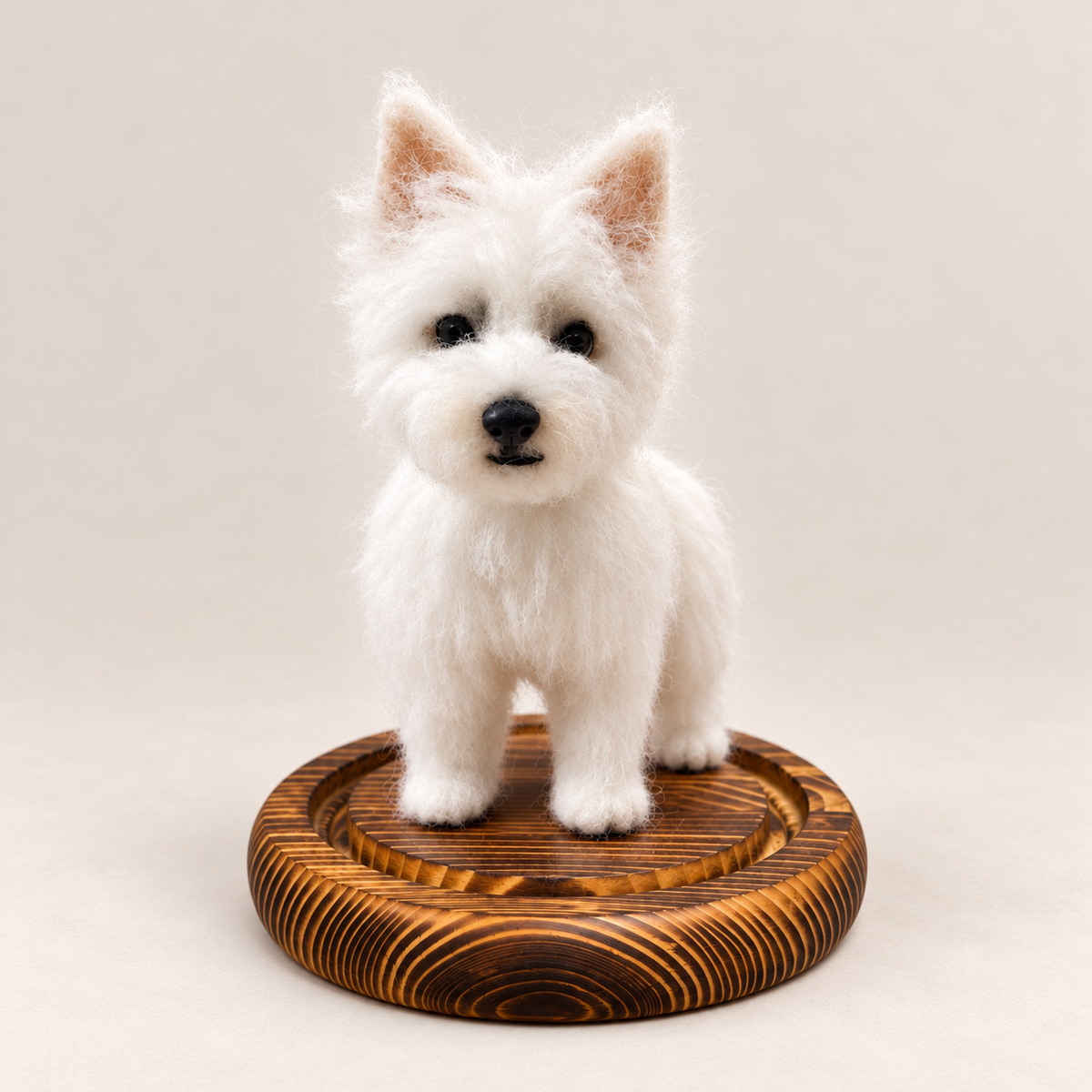 Custom Wool-Felt Dog Figure (Full Body)
