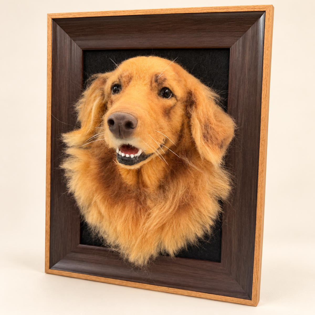 Custom Wool-Felt Dog Portrait Frame