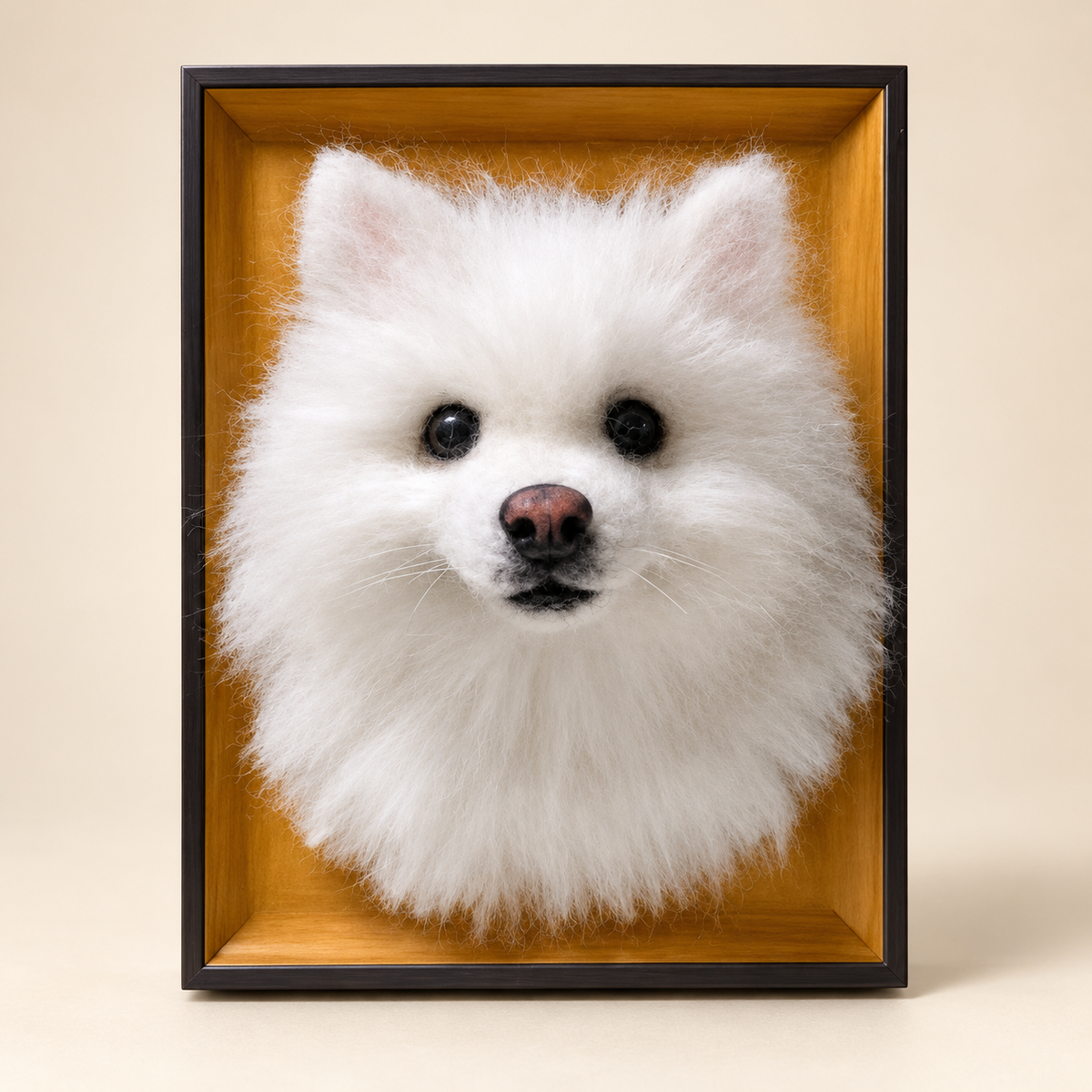 Custom Wool-Felt Dog Portrait Frame
